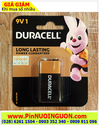 Pin thiết bị đo cầm tay Duracell MN1604B-6LP3146, Pin 9v Duracell MN1604B-6LP3146 Alkaline (Made in Malaysia) MẪU MỚI